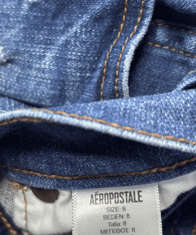 Aeropostale High-Rise Distressed with Raw Hem Skinny Jeans