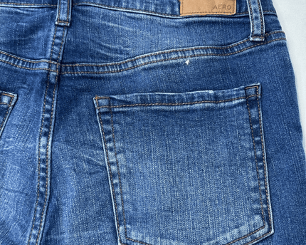 Aeropostale High-Rise Distressed with Raw Hem Skinny Jeans