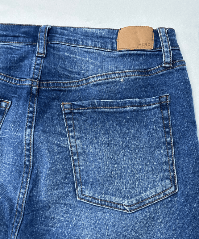 Aeropostale High-Rise Distressed with Raw Hem Skinny Jeans