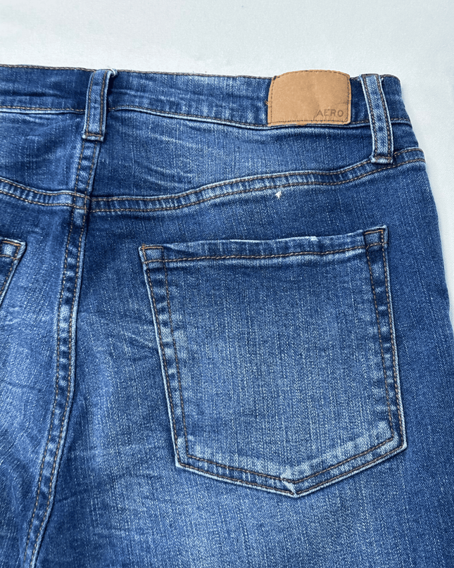 Aeropostale High-Rise Distressed with Raw Hem Skinny Jeans