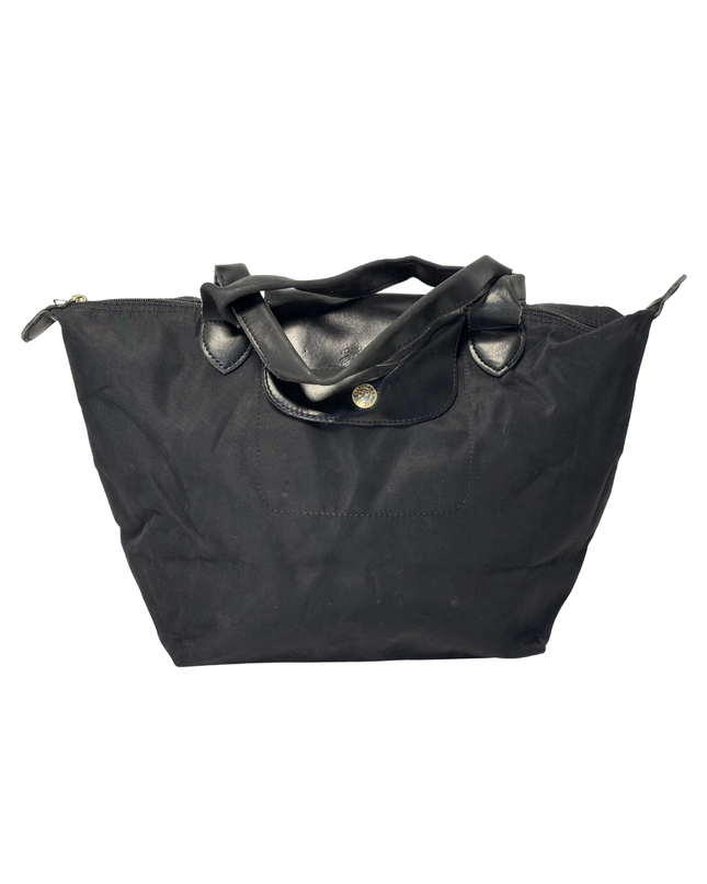 Longchamp Le Pliage Original Monochrome Small Black Top Handle Handbag