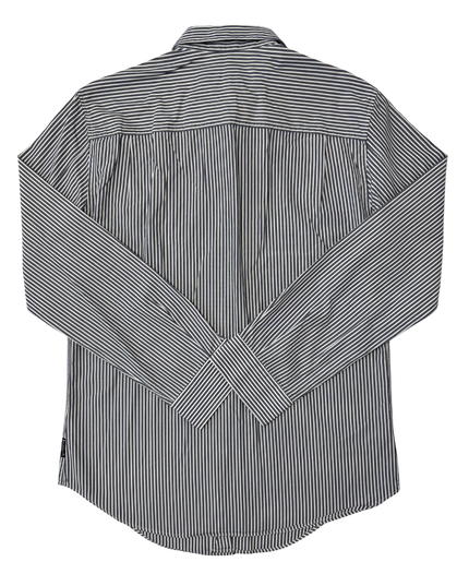 Armani Jeans Striped Long Sleeve Button-Down Shirt