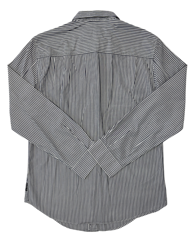 Armani Jeans Striped Long Sleeve Button-Down Shirt