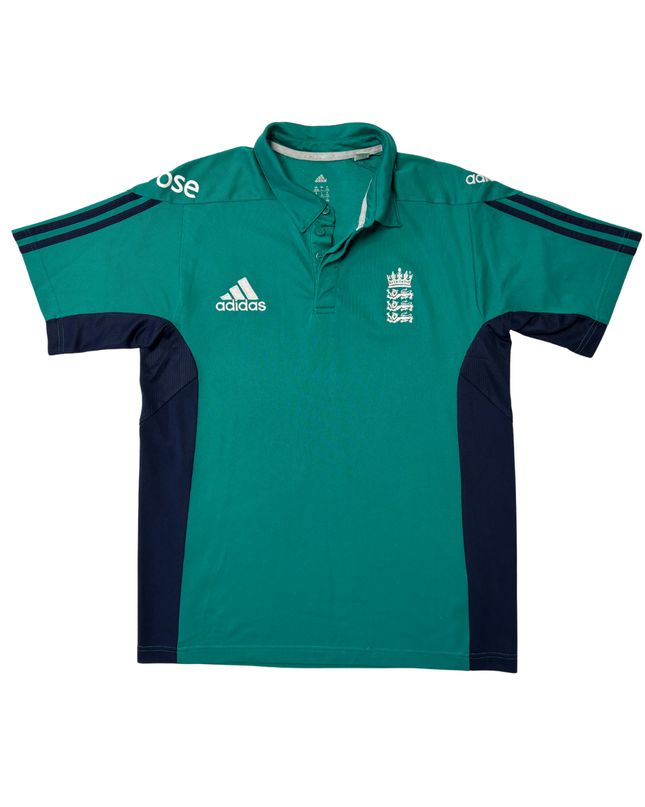 Adidas Climacool England Green/Navy Cricket Team Polo Shirt