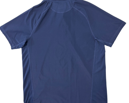 Nike Tennis Dri-Fit Navy Blue Gradient Striped Polo Shirt