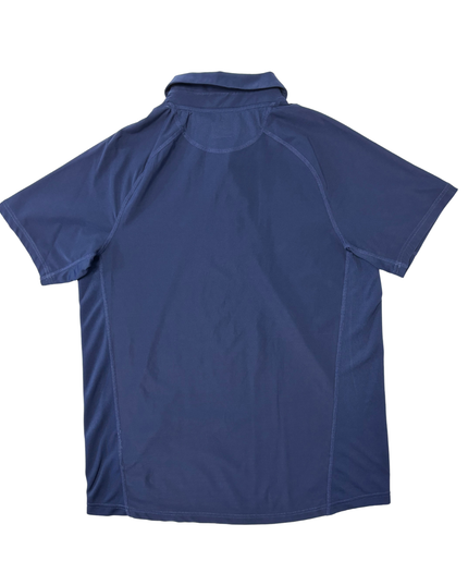Nike Tennis Dri-Fit Navy Blue Gradient Striped Polo Shirt