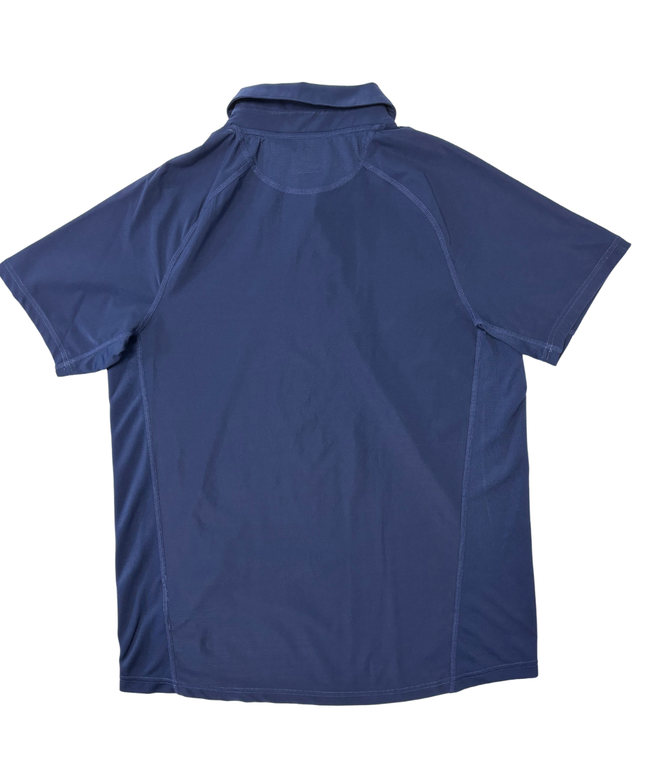 Nike Tennis Dri-Fit Navy Blue Gradient Striped Polo Shirt