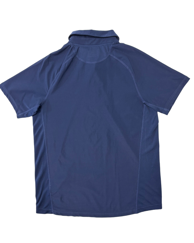 Nike Tennis Dri-Fit Navy Blue Gradient Striped Polo Shirt