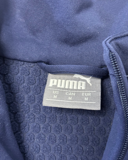 Puma Olympique de Marseille Navy Blue Quarter-Zip Training Top