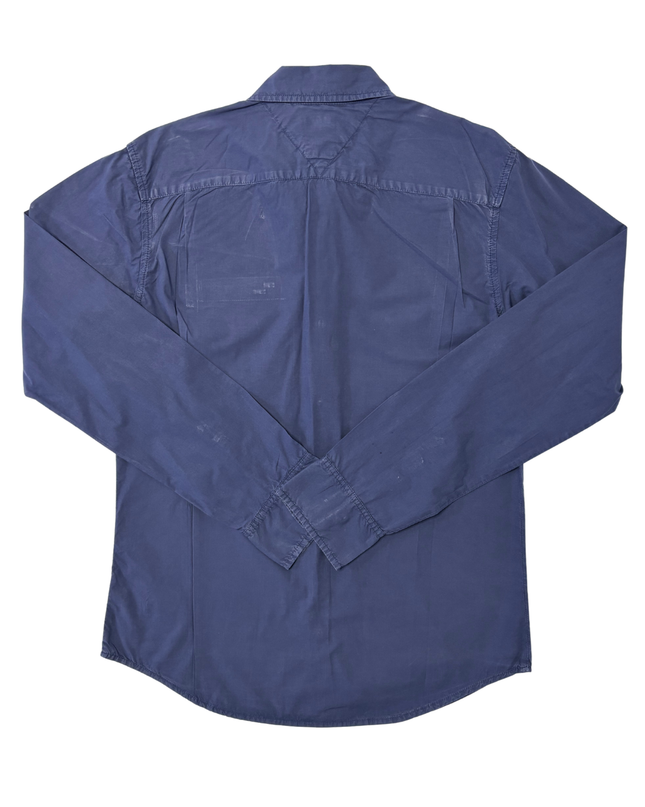 Hilfiger Denim Navy Blue Long Sleeve Casual Button-Down Shirt