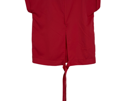 Mango Casual Vibrant Red Open-Back Tie Blouse