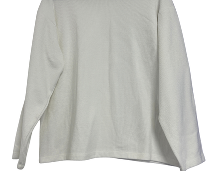 ASOS White Ribbed Crew Neck Sweatshirt