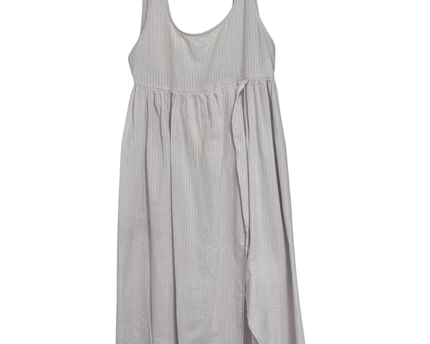 American Eagle Lavender Tie-Strap Cotton Linen Maxi Dress