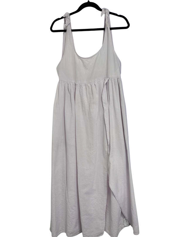 American Eagle Lavender Tie-Strap Cotton Linen Maxi Dress