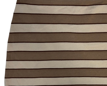 Hollister Brown and Beige Striped Ultra High-Rise Mini Skirt