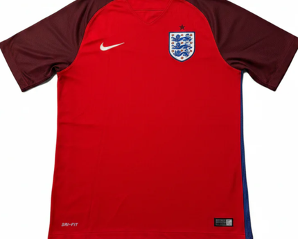 England 2016 Euro Away Nike Red Football Jersey