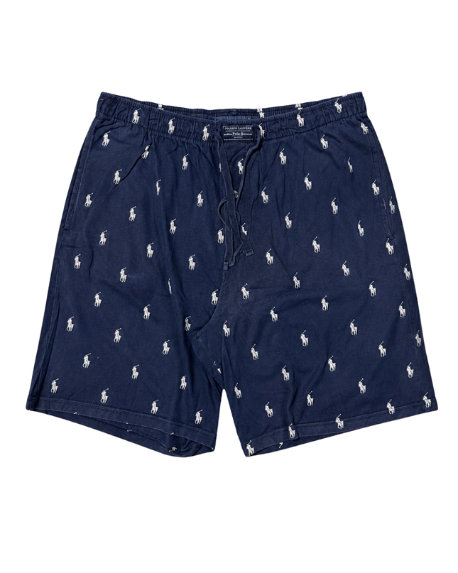 Polo Ralph Lauren Navy Blue All-Over Pony Print Sleep Shorts
