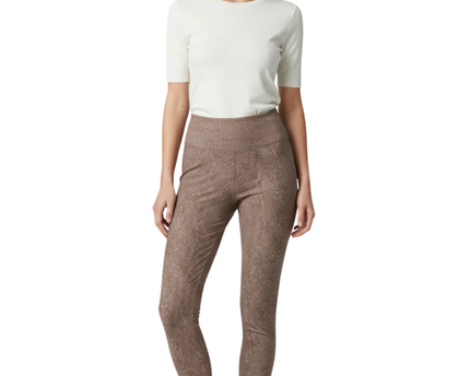 OYSHO Snake Print Crossover Waist Leggings