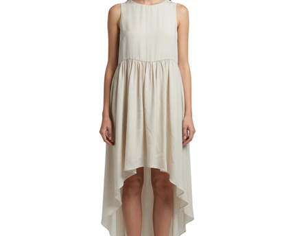 Mango Beige Sleeveless High-Low Dress W/TAG