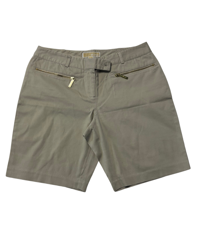 Michael Kors Khaki Zip Pocket Chino Shorts
