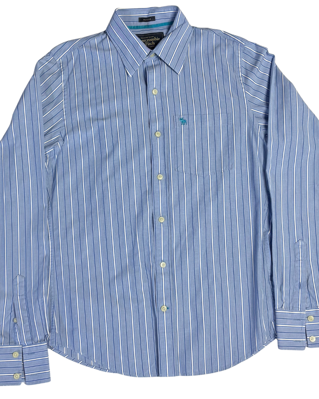 Abercrombie & Fitch Blue Striped Muscle Fit Shirt