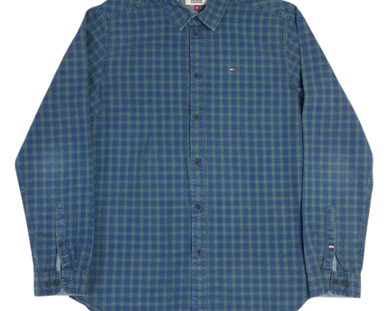 Tommy Jeans Blue Gingham Long Sleeve Shirt