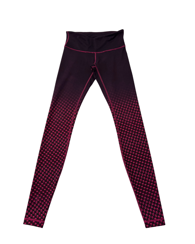 Lululemon Dark Purple/Pink Pixelated Pattern Athletic Leggings