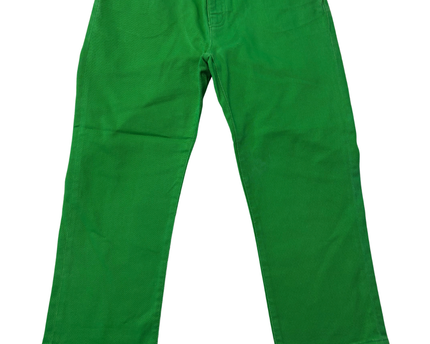 Chaps Bright Green Cropped Corduroy Pants