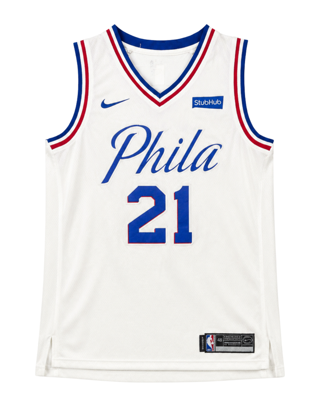 Nike White Philadelphia 76ers Joel Embiid Swingman Jersey