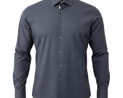 BOSS Navy Blue Regular Fit Long Sleeve Dress Shirt