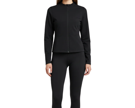 Gymshark Black Zip-Up Cropped Sports Jacket