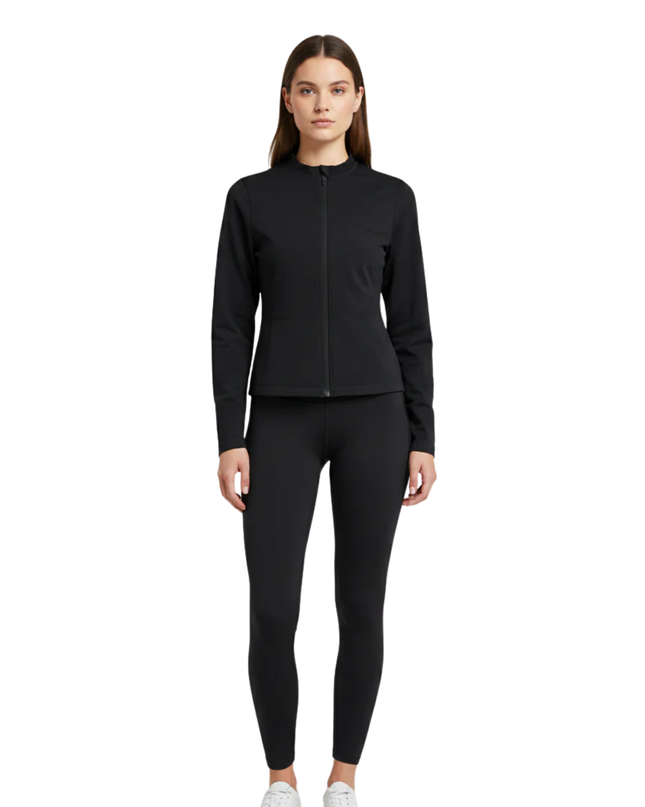 Gymshark Black Zip-Up Cropped Sports Jacket