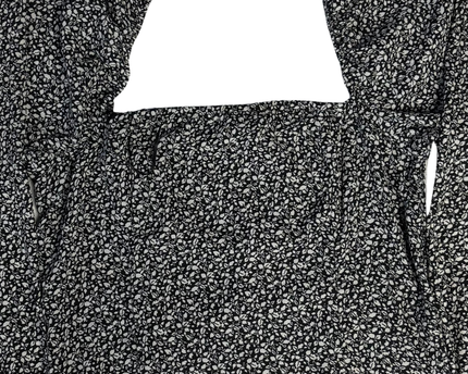 Abercrombie & Fitch Black Floral Puff Sleeve Blouse