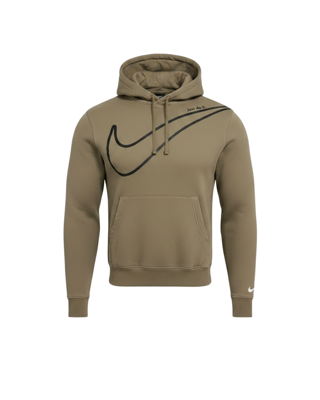 Nike Brown Graphic Swoosh Hoodie