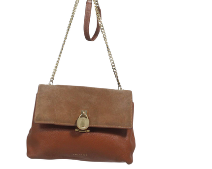 Ted Baker Brown Suede and Leather Shoulder Bag