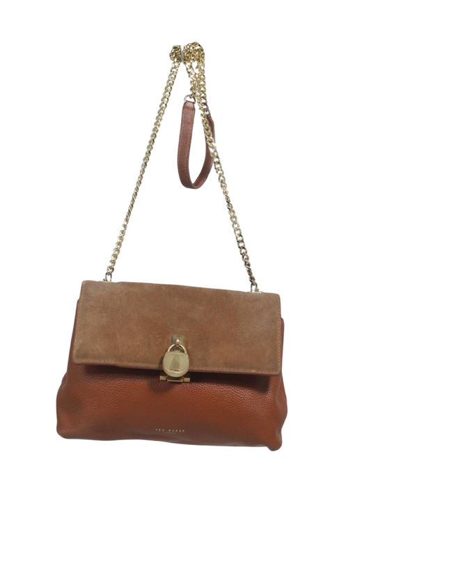 Ted Baker Brown Suede and Leather Shoulder Bag