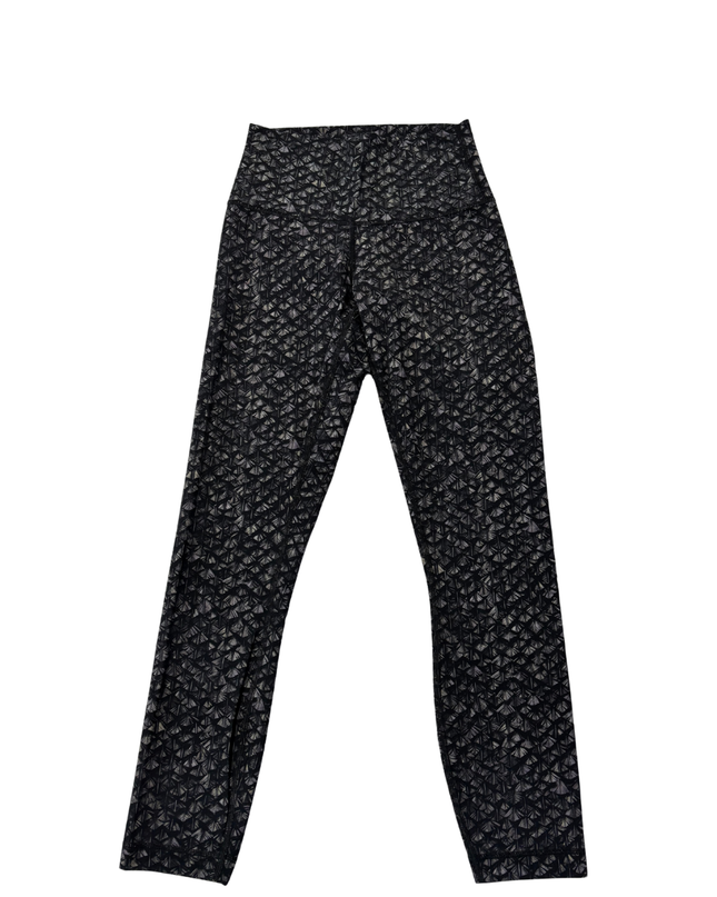 Lululemon Black Geometric Pattern High-Rise Performance Leggings