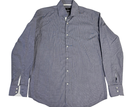 Boss Blue Regular Fit Easy Iron Men's Shirt