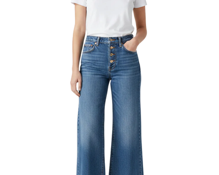 Levi's Premium Blue Ribcage Bell High-Rise Flared Jeans