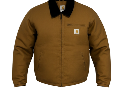 Reworked Carhartt Brown Heavyweight Detroit Canvas Work Jacket