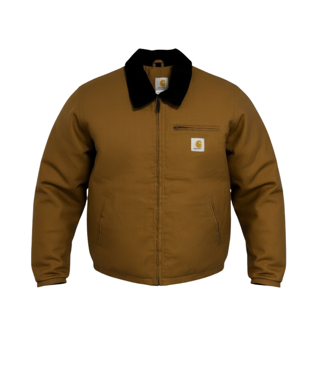 Reworked Carhartt Brown Heavyweight Detroit Canvas Work Jacket