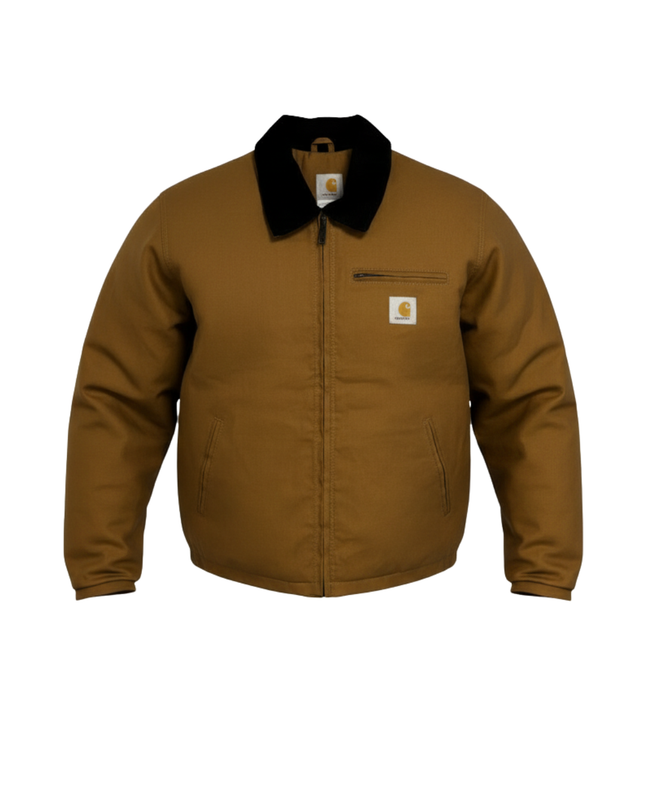 Reworked Carhartt Brown Heavyweight Detroit Canvas Work Jacket