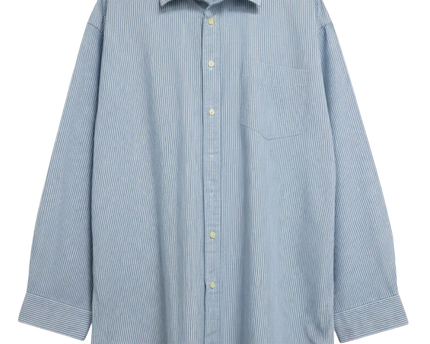 Tommy Hilfiger Blue Pinstripe Long Sleeve Shirt