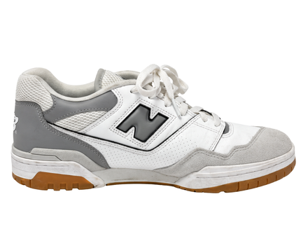 New Balance 550 White/Grey Gum Sole Sneakers