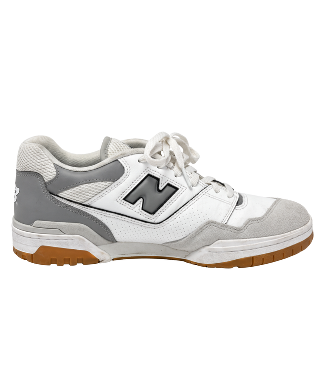 New Balance 550 White/Grey Gum Sole Sneakers