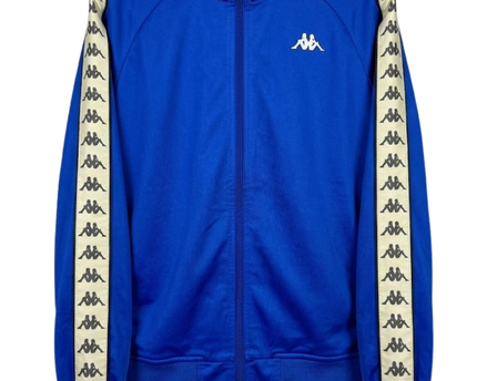 Kappa Blue Vintage-Style Logo Tape Track Jacket