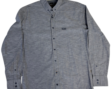 Hugo Boss Blue Slim Fit Long Sleeve Shirt