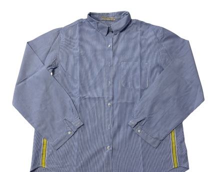 Zara Kids Blue Striped Long Sleeve Button-Down Shirt