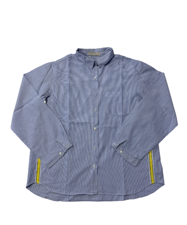 Zara Kids Blue Striped Long Sleeve Button-Down Shirt