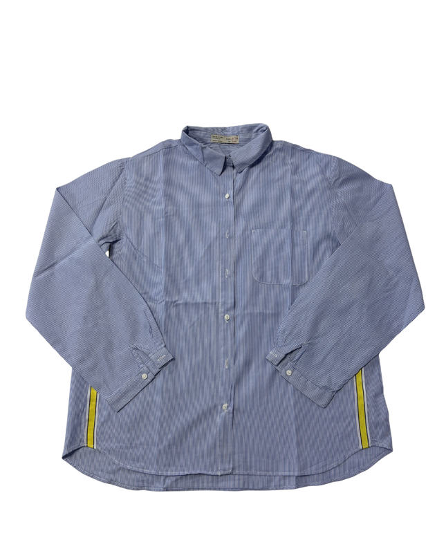 Zara Kids Blue Striped Long Sleeve Button-Down Shirt